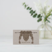 berufliche Personal Trainer/Bodybuilder-Karte Visitenkarte (Stehend Vorderseite)