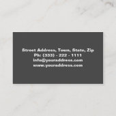 Berufliche Personal Trainer/Fitness-Karte Visitenkarte (Rückseite)