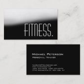 Berufliche Personal Trainer Gray Business Card Visitenkarte (Vorne/Hinten)