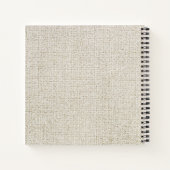 Berufliche Personalisierte Beige Linen Textur Notizblock (Rückseite)