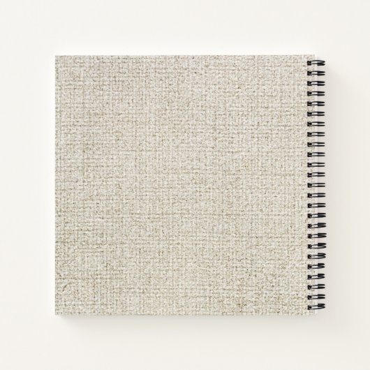 Berufliche Personalisierte Beige Linen Textur Notizblock (Rückseite)