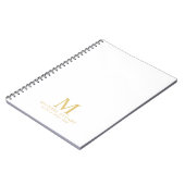 Berufliche personalisierte Monogramm und Name Notizblock (Linke Seite)