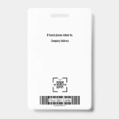 Berufliche Personalisierte Sicherungskarte Ausweis (Rückseite)