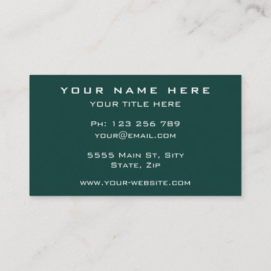 Berufliche Personalisierte Visitenkarte - Ihre Far (Rückseite)