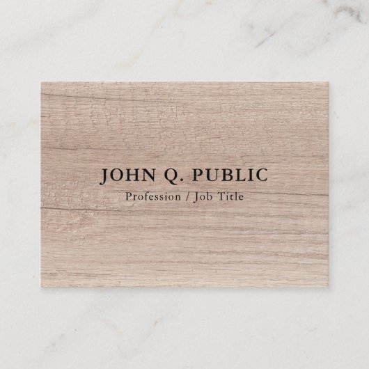 Berufliche Personalisierte Vorlage für Holzaussehe Visitenkarte (Vorderseite)
