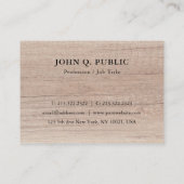 Berufliche Personalisierte Vorlage für Holzaussehe Visitenkarte (Rückseite)