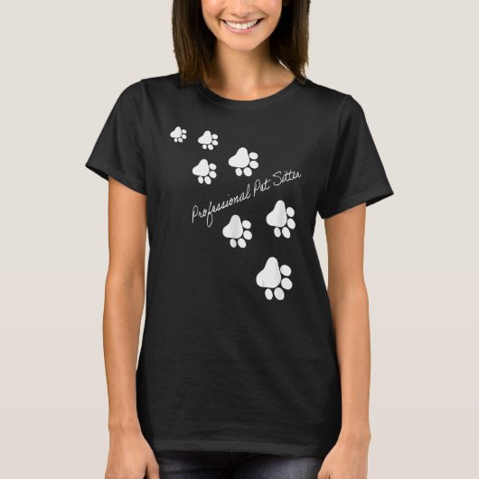 Berufliche Pet Sitter Paws T-Shirt (Vorderseite)