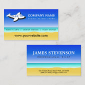 Berufliche Pilot-Landschaftlich-Flight-Visitenkart Visitenkarte (Vorne/Hinten)