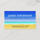 Berufliche Pilot-Landschaftlich-Flight-Visitenkart Visitenkarte (Rückseite)