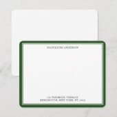 Berufliche Pine Green Doppelgrenzfläche Mitteilungskarte (Vorne/Hinten)