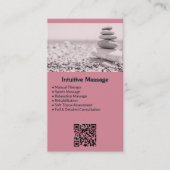 Berufliche Pink Massage Business Card & Foto Treuekarte (Vorderseite)