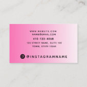 Berufliche Pink Script Loyalty Cards Visitenkarte (Rückseite)