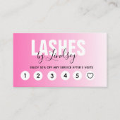Berufliche Pink Script Loyalty Cards Visitenkarte (Vorderseite)