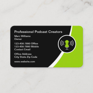 Berufliche Podcast Creation Business Cards Visitenkarte