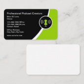 Berufliche Podcast Creation Business Cards Visitenkarte (Vorne/Hinten)