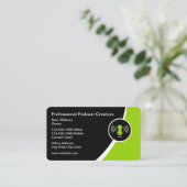 Berufliche Podcast Creation Business Cards Visitenkarte (Stehend Vorderseite)