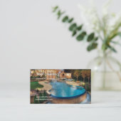 Berufliche Poolreinigungskarte Visitenkarte (Stehend Vorderseite)