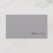 Berufliche Premium Grau- und Schwarz-Signatur Visitenkarte (Vorderseite)