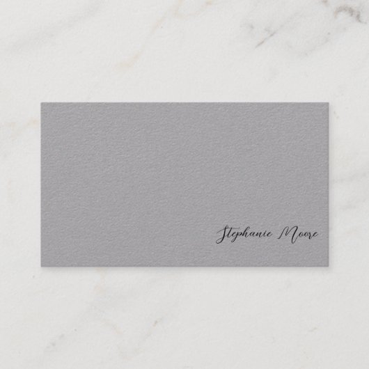 Berufliche Premium Grau- und Schwarz-Signatur Visitenkarte (Vorderseite)