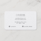 Berufliche Premium Pearl und Grau Mit Monogramm Visitenkarte (Rückseite)