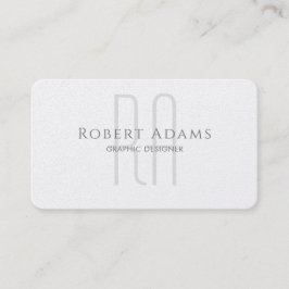 Berufliche Premium Pearl und Grau Mit Monogramm Visitenkarte