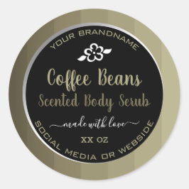 Berufliche Produktverpackung Kaffeebohnen Etikette Runder Aufkleber