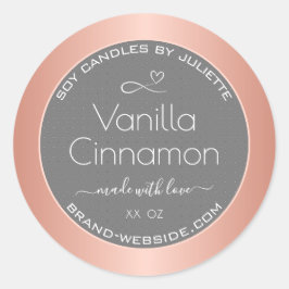 Berufliche Produktverpackungsmarken Rose Gold Runder Aufkleber