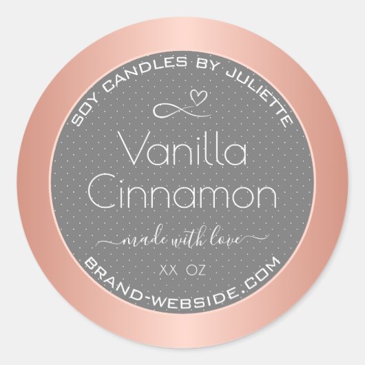 Berufliche Produktverpackungsmarken Rose Gold Runder Aufkleber (Vorderseite)
