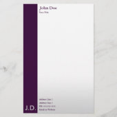 berufliche Purpur Briefpapier (Vorderseite)