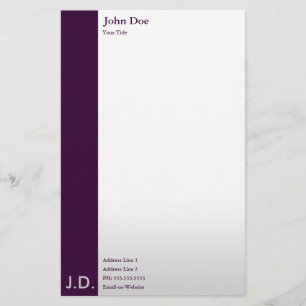 berufliche Purpur Briefpapier