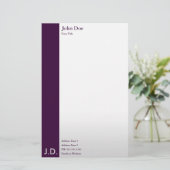 berufliche Purpur Briefpapier (Stehend Vorderseite)