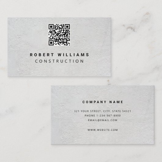 Berufliche QR Code Business Card Visitenkarte (Vorne/Hinten)