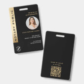 Berufliche QR-Code-Foto-ID für Schwarz und Gold Ausweis (Front & Back)