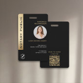 Berufliche QR-Code-Foto-ID für Schwarz und Gold Ausweis