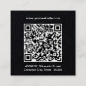 Berufliche QR-Code-Mindestzahl Quadratische Visitenkarte (Vorderseite)