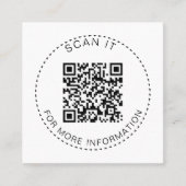 Berufliche QR-Code-Minimale Scannable-Werbeaktion Quadratische Visitenkarte (Vorderseite)