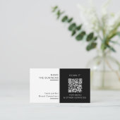 Berufliche QR-Code-Minimale Scannable-Werbeaktion Visitenkarte (Stehend Vorderseite)