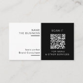 Berufliche QR-Code-Minimale Scannable-Werbeaktion Visitenkarte (Vorderseite)