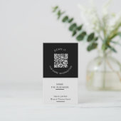 Berufliche QR-Code-Minimale Scannable-Werbeaktion Visitenkarte (Stehend Vorderseite)