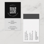 Berufliche QR-Code-Minimale Scannable-Werbeaktion Visitenkarte (Vorne/Hinten)