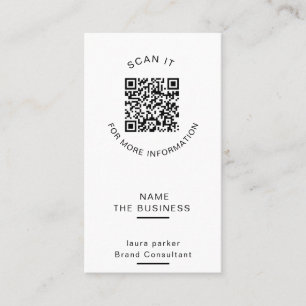 Berufliche QR-Code-Minimale Scannable-Werbeaktion Visitenkarte