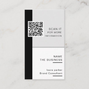 Berufliche QR-Code-Minimale Scannable-Werbeaktion Visitenkarte