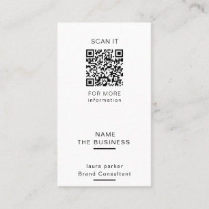 Berufliche QR-Code-Minimale Scannable-Werbeaktion Visitenkarte