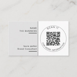 Berufliche QR-Code-Minimale Scannable-Werbeaktion Visitenkarte