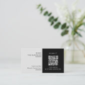 Berufliche QR-Code-Minimale Scannable-Werbeaktion Visitenkarte (Stehend Vorderseite)