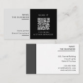 Berufliche QR-Code-Minimale Scannable-Werbeaktion Visitenkarte (Vorne/Hinten)