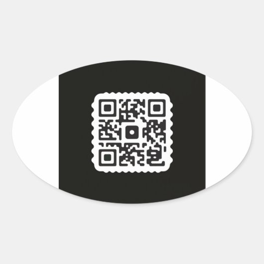 Berufliche QR-Code-Sticker für Händler" Ovaler Aufkleber (Vorderseite)