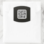 Berufliche QR-Code-Sticker für Händler" Ovaler Aufkleber (Tasche)