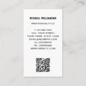 Berufliche QR-Code-Visitenkarte Visitenkarte (Rückseite)
