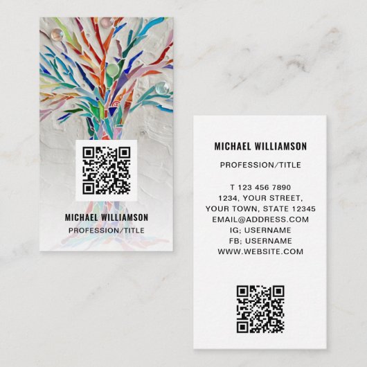 Berufliche QR-Code-Visitenkarte Visitenkarte (Vorne/Hinten)